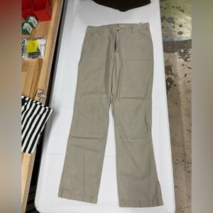 Carhartt Tan Chinos Straight-Leg Cotton Blend